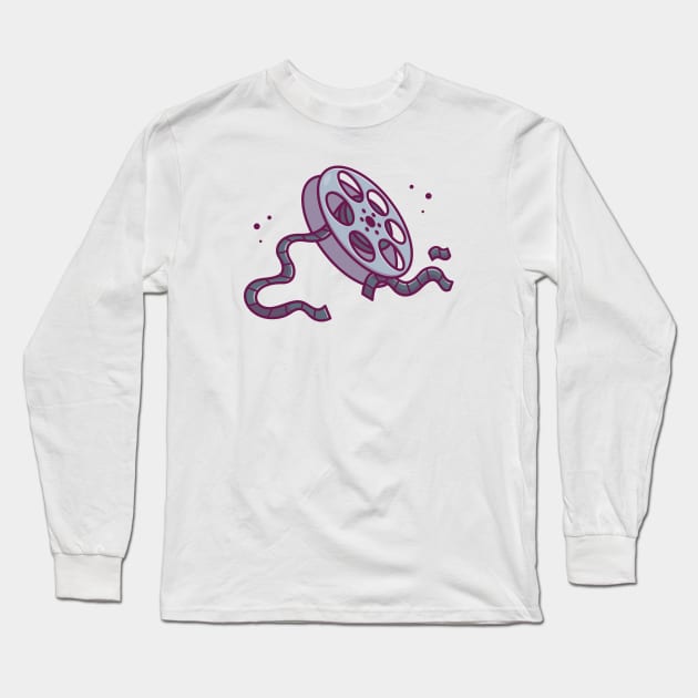 Roll Film Movie Cartoon Long Sleeve T-Shirt by Catalyst Labs